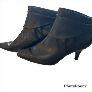 George Sleek Black Ankle Booties